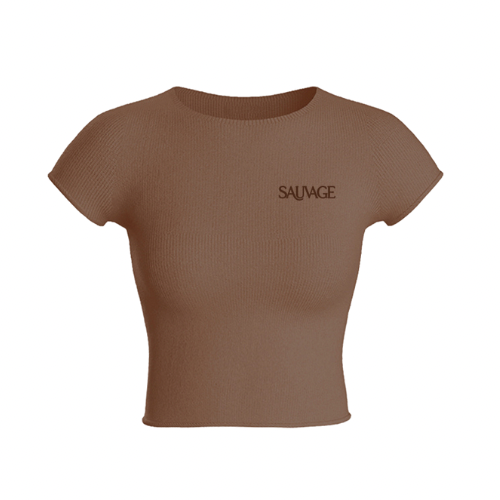 Rib Lounge Short Sleeve - Chocolate