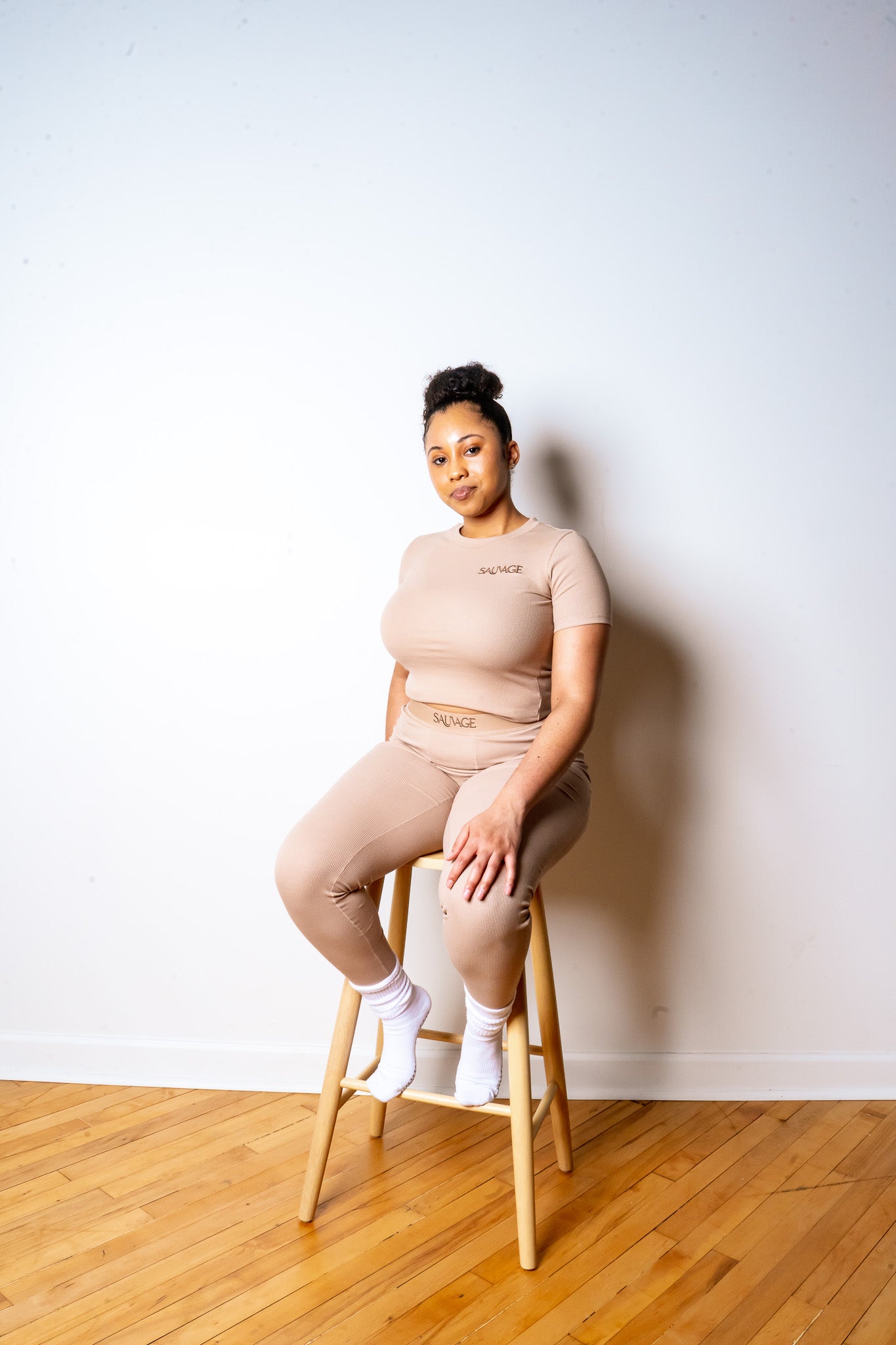 Rib Lounge Leggings - Oatmeal