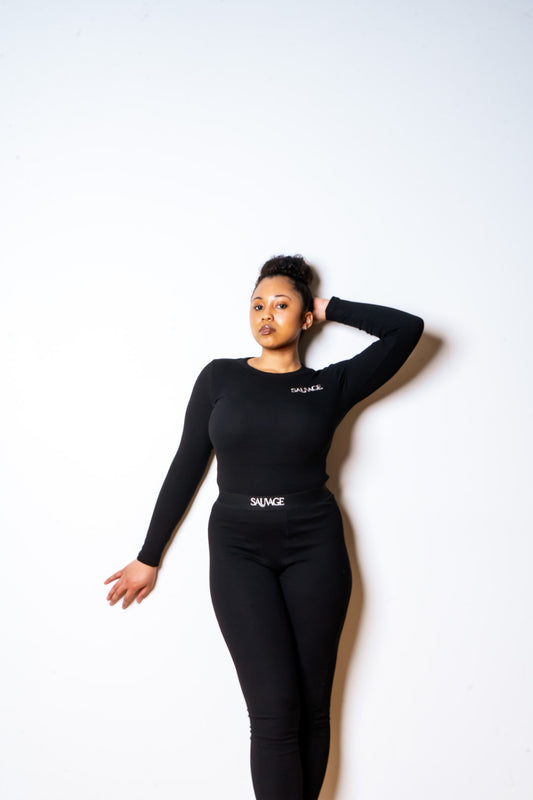 Rib Lounge Long Sleeve - Onyx